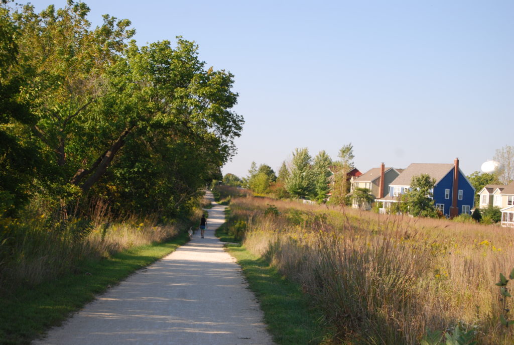 Trail scene in Prairie Crossing. Living rightly on God's earth means carefully using each patch of Creation carefully.